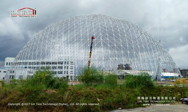 55m geodesic dome event tent